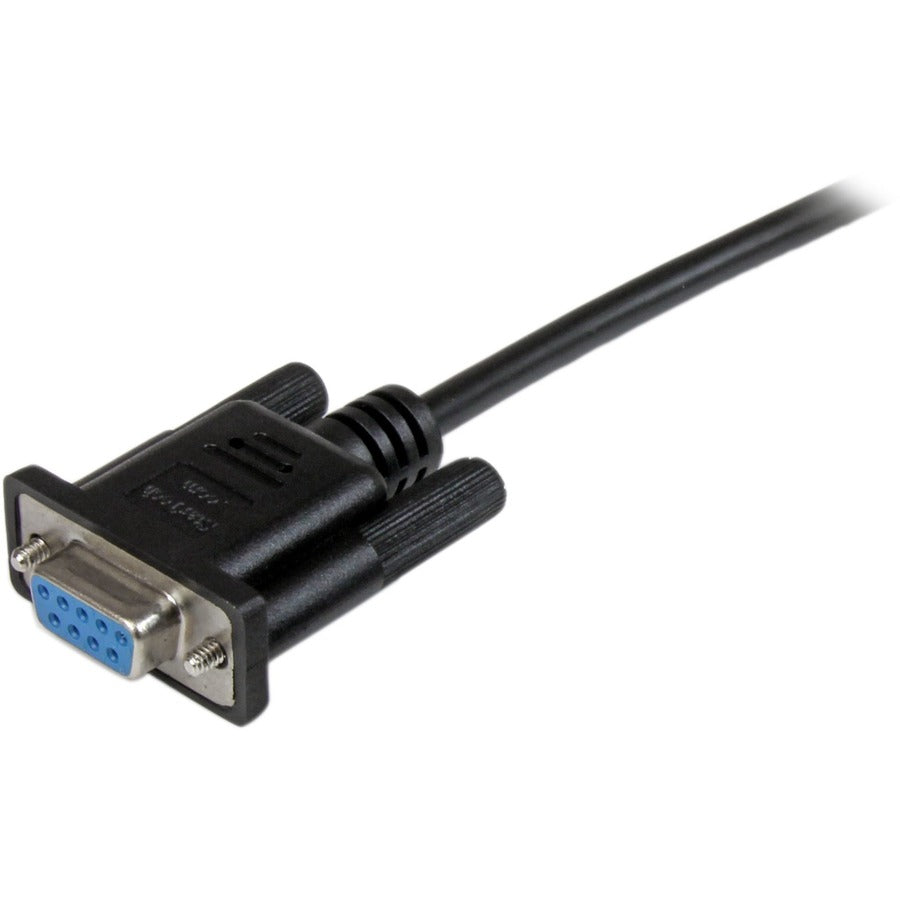 StarTech.com 2m Black DB9 RS232 Serial Null Modem Cable F/F