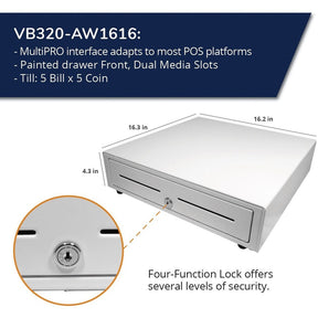 apg&reg;Standard- Duty Point of Sale Cash Drawer | Vasario Series VB320-AW1616