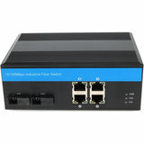 AddOn 4 10/100Base-TX(RJ-45) to 2 100Base-BXU(SC) SMF 1310nmTX/1550nmRX 20km Industrial Media Converter Switch