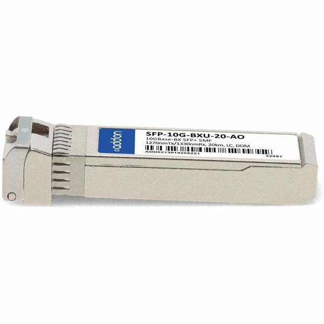 AddOn Cisco SFP-10G-BX-U-20 Compatible TAA Compliant 10GBase-BX SFP+ Transceiver (SMF, 1270nmTx/1330nmRx, 20km, LC, DOM)