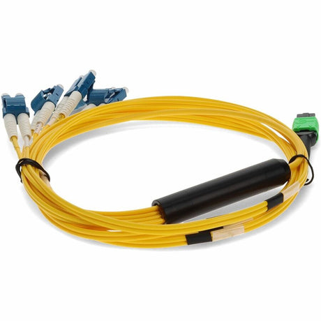 AddOn 5m Arista Networks CAB-M12P4LC-S5 Compatible MPO (Female) to 8xLC (Male) 8-Strand Yellow OS2 OFNR (Riser-Rated) Fiber Fanout Cable