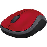 Logitech M185 Wireless Mouse, 2.4GHz with USB Mini Receiver, 12-Month Battery Life, 1000 DPI Optical Tracking, Ambidextrous, Compatible with PC, Mac, Laptop (Red)