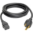 Eaton Tripp Lite Series Power Cord, C19 to NEMA L6-30 - Heavy-Duty, 20A, 100-250V, 12 AWG, 12 ft. (3.66 m), Black