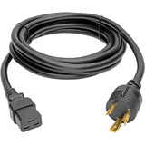 Eaton Tripp Lite Series Power Cord, C19 to NEMA L6-30 - Heavy-Duty, 20A, 100-250V, 12 AWG, 12 ft. (3.66 m), Black