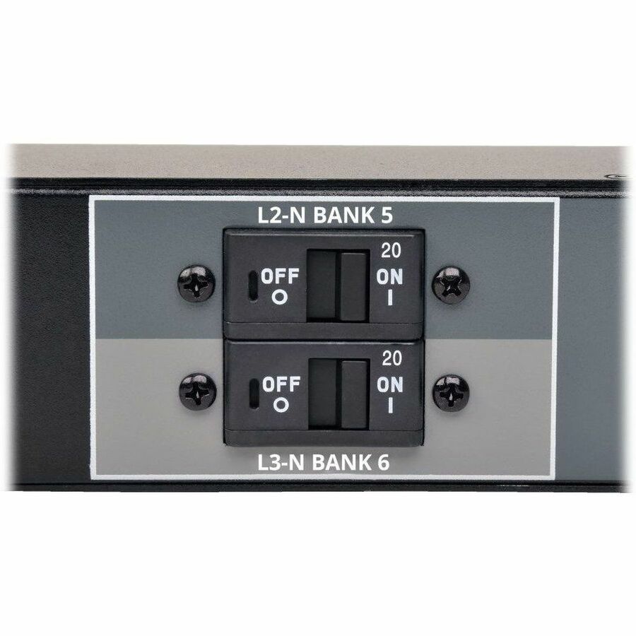 Eaton Tripp Lite Series 3-Phase Local Metered PDU, 23kW, 42 208-240V outlets (36 C13, 6 C19), IEC309 32A Red (3P+N+E) 360-415V Input, 0u vertical, TAA