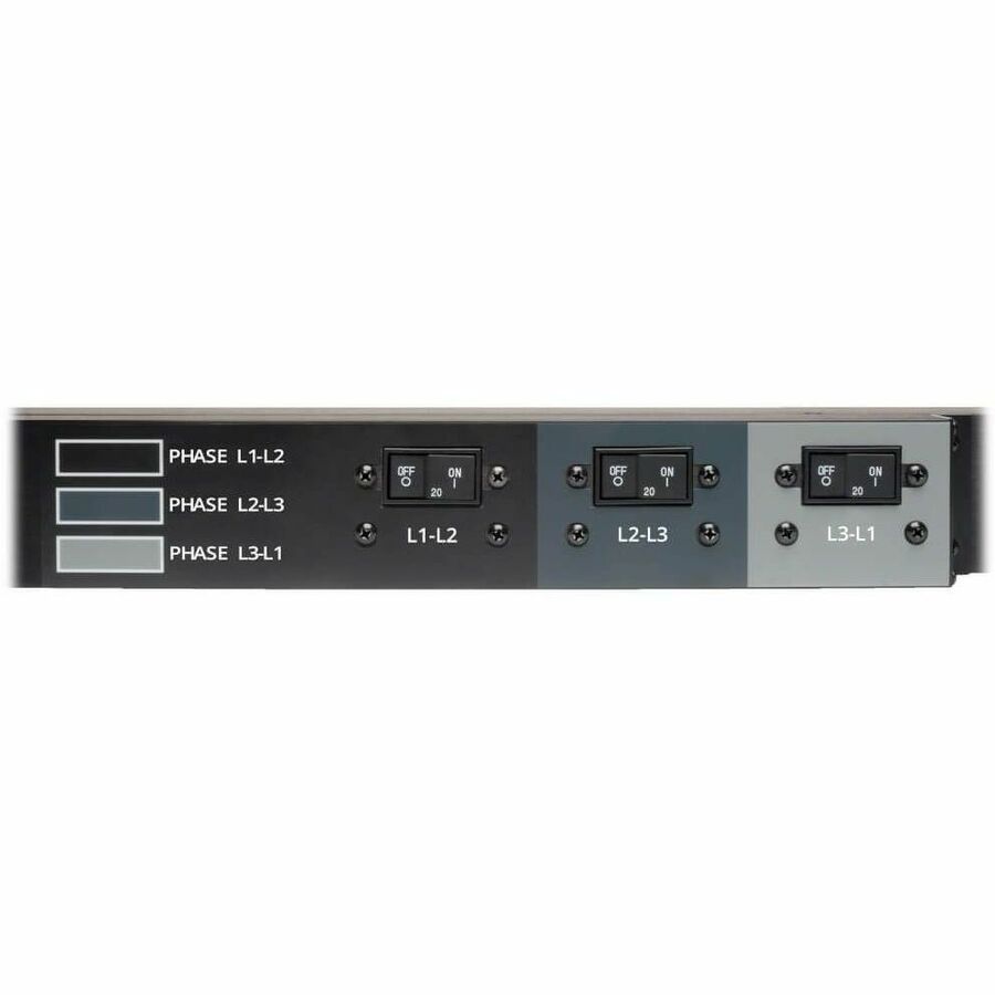 Eaton Tripp Lite Series 3-Phase Local Metered PDU, 8.6 kW, 45 208V outlets (36 C13, 9 C19), 6 ft. (1.83 m) NEMA L21-30P Input connection, TAA Compliant