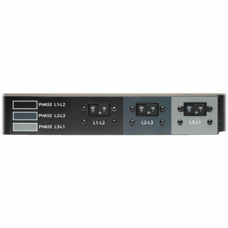 Eaton Tripp Lite Series 3-Phase Local Metered PDU, 8.6 kW, 45 208V outlets (36 C13, 9 C19), 6 ft. (1.83 m) NEMA L21-30P Input connection, TAA Compliant