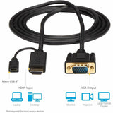 StarTech.com HDMI to VGA Cable - 6 ft / 2m - 1080p - 1920 x 1200 - Active HDMI Cable - Monitor Cable - Computer Cable
