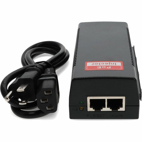AddOn 30W 10/100M POE Injector with plastic shell (10/100Base-T, 30W,4/5(+),7/8(-))