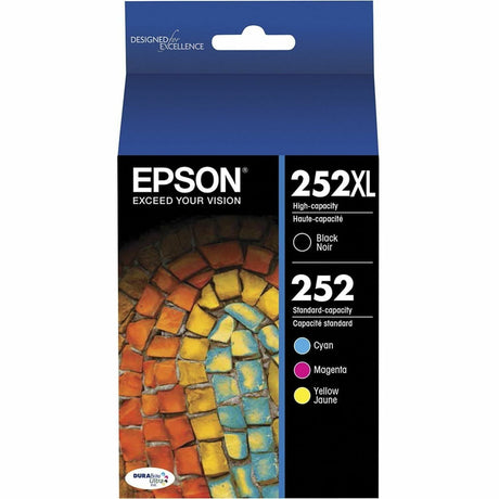 Epson DURABrite Ultra 252XL Original High/Standard Yield Inkjet Ink Cartridge - Combo Pack - Black, Cyan, Magenta, Yellow - 4 / Pack