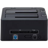 StarTech.com Dual-Bay USB 3.0 to SATA and IDE Hard Drive Docking Station, 2.5/3.5" SATA III and IDE (40 pin), SSD/HDD Dock, Top-Loading