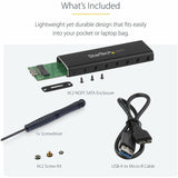 StarTech.com M.2 SSD Enclosure for M.2 SATA SSDs - USB 3.0 (5Gbps) with UASP - External M.2 SSD Enclosure - Aluminum