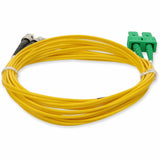 AddOn 3m ASC (Male) to ST (Male) Yellow OS2 Duplex Fiber OFNR (Riser-Rated) Patch Cable