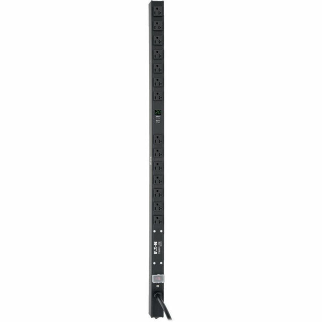 Eaton Tripp Lite Series 2kW Single-Phase Local Metered PDU, 100-127V Outlets (14 5-15/20R), L5-20P/5-20P adapter, 0U Vertical, 36 in. Height