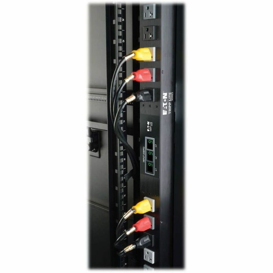 Eaton Tripp Lite Series 1.5kW Single-Phase Local Metered PDU, 100-127V Outlets (14 5-15R), 5-15P, 15 ft. (4.57 m) Cord, 0U Vertical, 36 in.