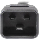 StarTech.com 3ft (1m) Heavy Duty Extension Cord, IEC C13 to IEC C20 Black Extension Cord, 15A 125V, 14AWG, Heavy Gauge Power Cable