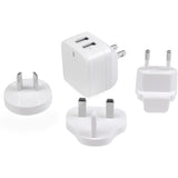 StarTech.com Travel USB Wall Charger &acirc;&euro;" 2 Port &acirc;&euro;" White &acirc;&euro;" Universal Travel Adapter &acirc;&euro;" International Power Adapter &acirc;&euro;" USB Charger