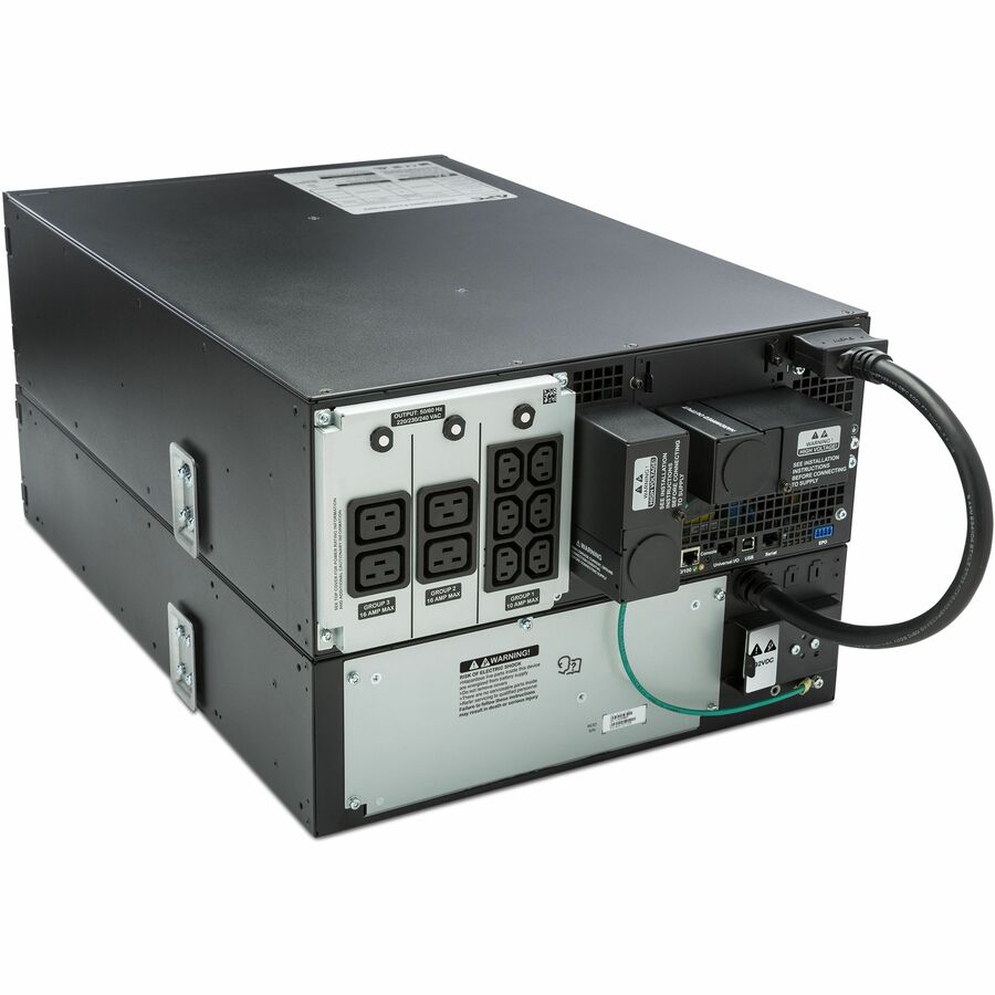 APC Smart-UPS On-Line, 6kVA/6kW, Rackmount 4U, 208V, 6x C13+4x C19 IEC outlets, Network Card+SmartSlot, Extended runtime, W/ rail kit