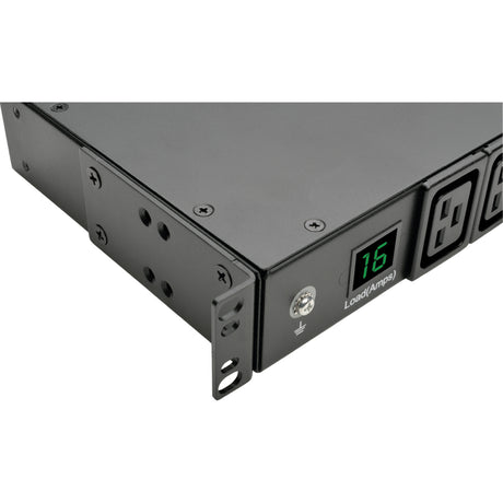 Eaton Tripp Lite Series 3.7kW Single-Phase Local Metered PDU, 208/230V Outlets (8 C13, 2 C19) IEC-309 16A Blue, 8 ft. (2.43 m) Cord, 1U Rack-Mount, TAA