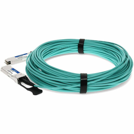 AddOn Mellanox MC220731V-020 Compatible TAA Compliant 56GBase-AOC QSFP+ to QSFP+ Direct Attach Cable (850nm, MMF, 20m)