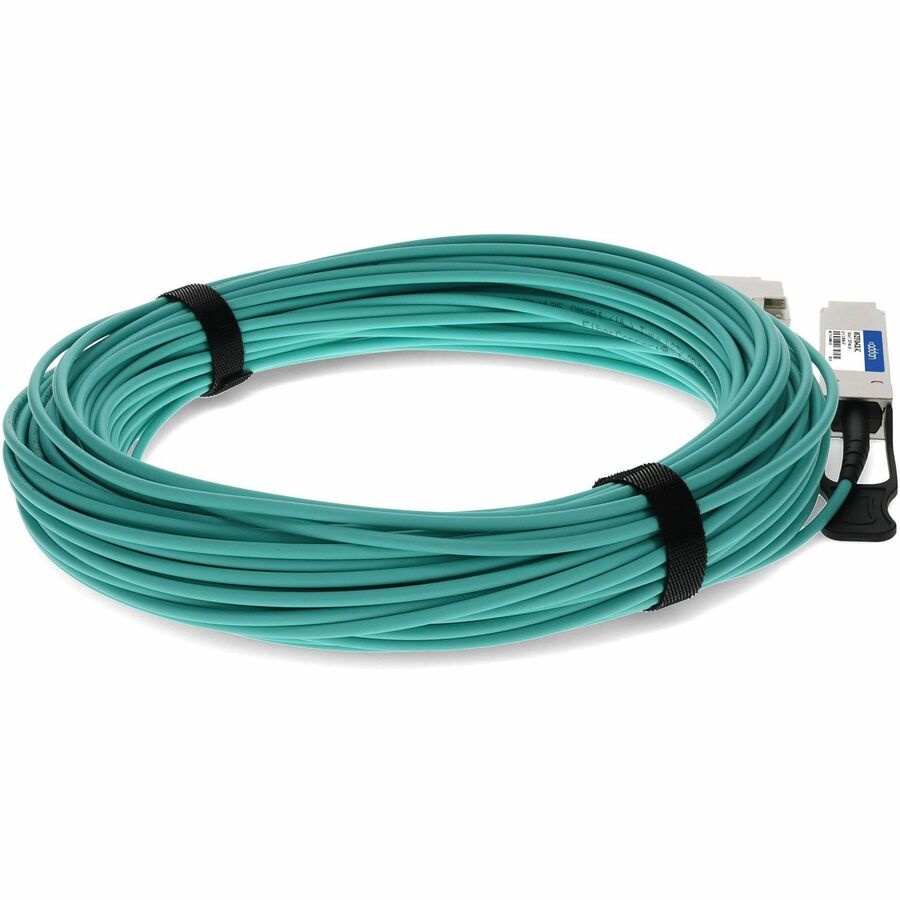 AddOn Mellanox MC220731V-020 Compatible TAA Compliant 56GBase-AOC QSFP+ to QSFP+ Direct Attach Cable (850nm, MMF, 20m)