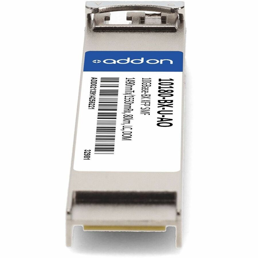 AddOn Extreme Networks 10180-BX-U Compatible TAA Compliant 10GBase-BX XFP Transceiver (SMF, 1490nmTx/1550nmRx, 80km, LC, DOM)