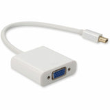 Apple Computer MB572Z/B Comp Mini-DisplayPort 1.1 Male to VGA Female White Adapter Supports Ethernet Channel For Resolution Up to 1920x1200 (WUXGA)