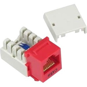 Unirise Cat6 Keystone Jack 110 Type Punch Down, Red