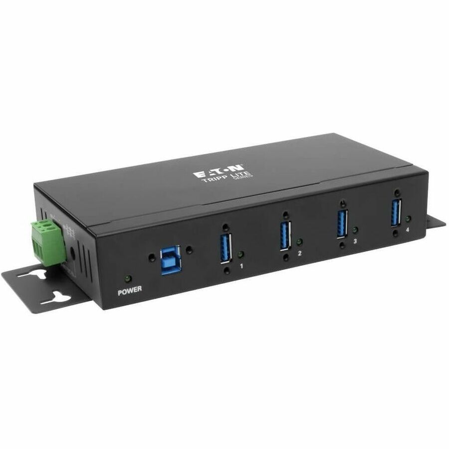 Eaton Tripp Lite Series 4-Port Industrial-Grade USB 3.x (5Gbps) Hub - 20 kV ESD Immunity, Metal Housing, Mountable