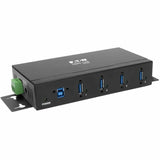 Eaton Tripp Lite Series 4-Port Industrial-Grade USB 3.x (5Gbps) Hub - 20 kV ESD Immunity, Metal Housing, Mountable