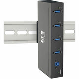 Eaton Tripp Lite Series 4-Port Industrial-Grade USB 3.x (5Gbps) Hub - 20 kV ESD Immunity, Metal Housing, Mountable