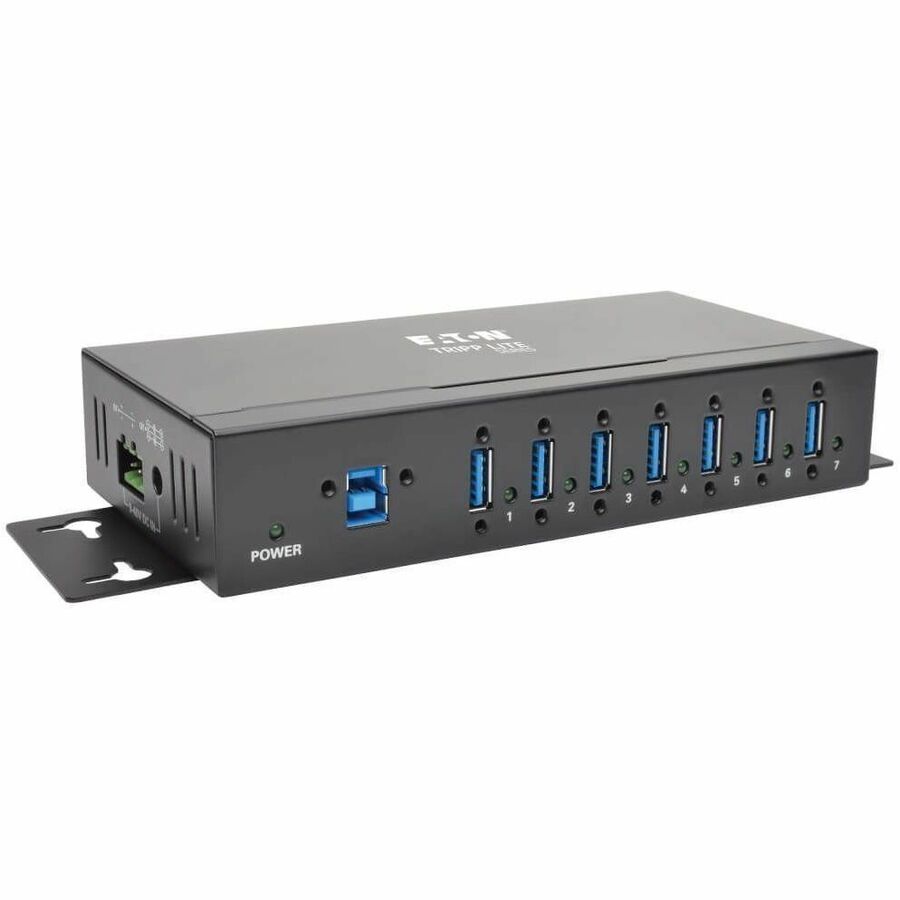 Eaton Tripp Lite Series 7-Port Industrial-Grade USB 3.x (5Gbps) Hub - 20 kV ESD Immunity, Metal Housing, Mountable