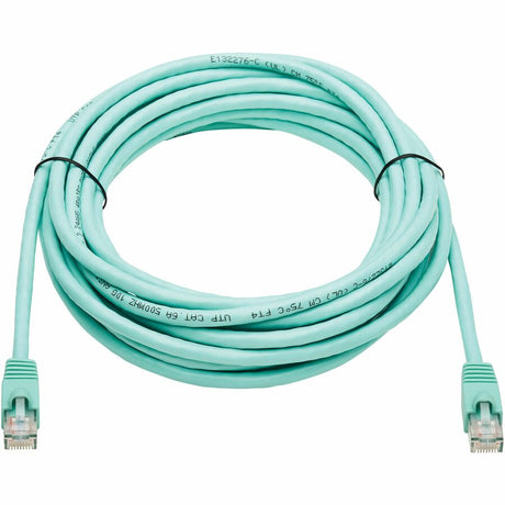 Eaton Tripp Lite Series Cat6a 10G Snagless UTP Ethernet Cable (RJ45 M/M), Aqua, 20 ft. (6.09 m)