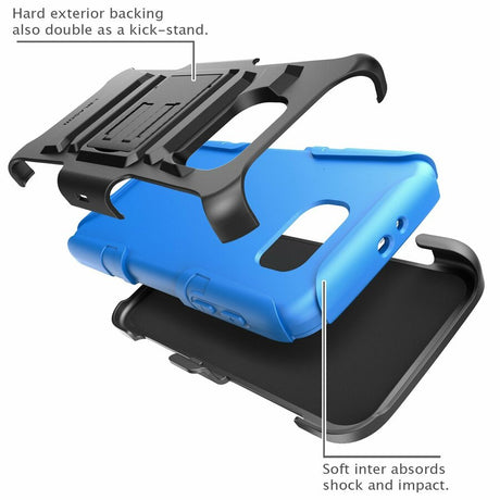 i-Blason Prime Carrying Case (Holster) Smartphone - Blue