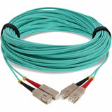 AddOn 50m SC (Male) to SC (Male) Aqua OM3 Duplex Fiber OFNR (Riser-Rated) Patch Cable