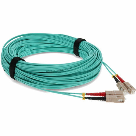 AddOn 50m SC (Male) to SC (Male) Aqua OM3 Duplex Fiber OFNR (Riser-Rated) Patch Cable