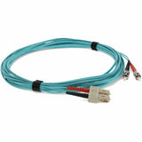 AddOn 3m SC (Male) to ST (Male) Aqua OM3 Duplex Fiber OFNR (Riser-Rated) Patch Cable