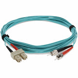 AddOn 4m SC (Male) to ST (Male) Aqua OM3 Duplex Fiber OFNR (Riser-Rated) Patch Cable