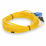AddOn 6m SC (Male) to ST (Male) Yellow OS2 Duplex Fiber OFNR (Riser-Rated) Patch Cable