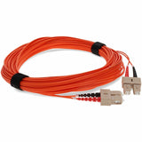 AddOn 50m SC (Male) to SC (Male) Orange OM1 Duplex Fiber OFNR (Riser-Rated) Patch Cable