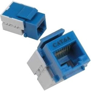 Unirise Cat6A UTP Keystone Jack, Blue
