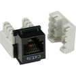 Unirise Cat5e Keystone Jack 110 Type Punch Down, Black