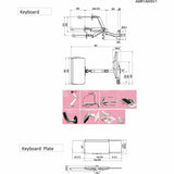 Amer Wall Mount for Keyboard, CPU, Mouse, Flat Panel Display, Curved Screen Display, Monitor - TAA Compliant