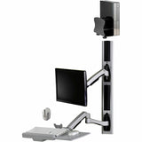 Amer Wall Mount for Keyboard, CPU, Mouse, Flat Panel Display, Curved Screen Display - TAA Compliant