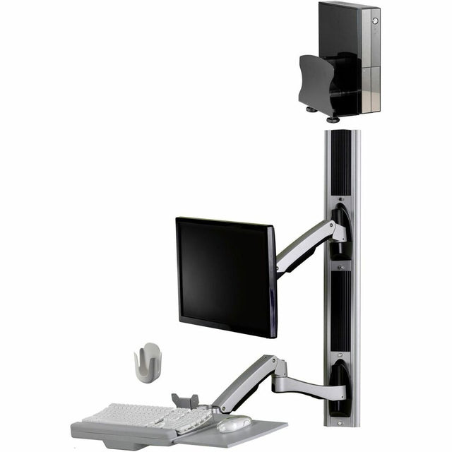Amer Wall Mount for Keyboard, CPU, Mouse, Flat Panel Display, Curved Screen Display - TAA Compliant