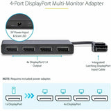 StarTech.com 4-Port DisplayPort 1.2 Splitter, DisplayPort to 4x DP Multi-Monitor Adapter, Quad 1080p 60Hz Computer MST Hub, Windows Only