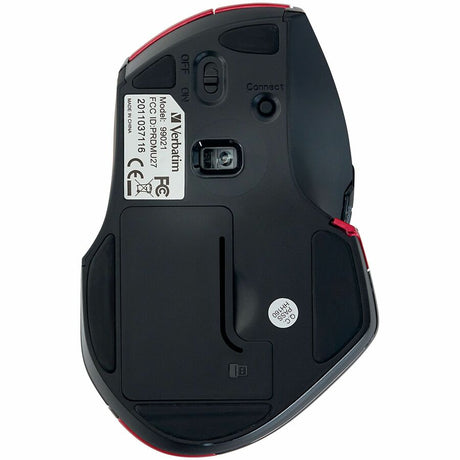 Verbatim Wireless Desktop 8-Button Deluxe Blue LED Mouse - Red