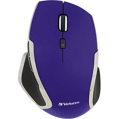 Verbatim Wireless Notebook 6-Button Deluxe Blue LED Mouse - Purple