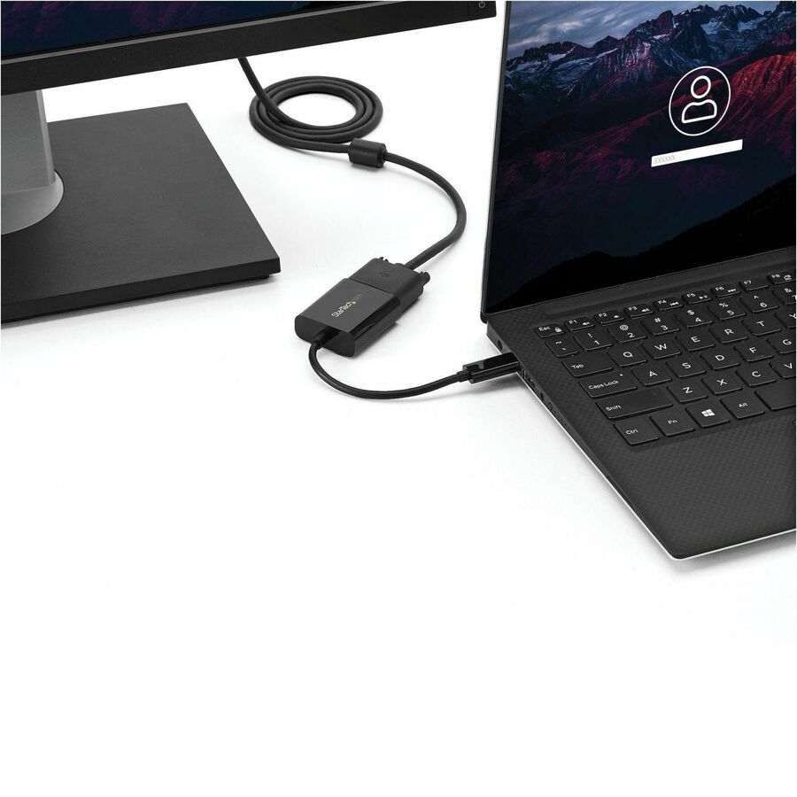 StarTech.com USB-C to VGA Adapter - Thunderbolt 3 Compatible - USB C Adapter - USB Type C to VGA Dongle Converter
