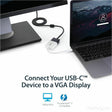 StarTech.com USB-C to VGA Adapter - White - Thunderbolt 3 Compatible - USB C Adapter - USB Type C to VGA Dongle Converter